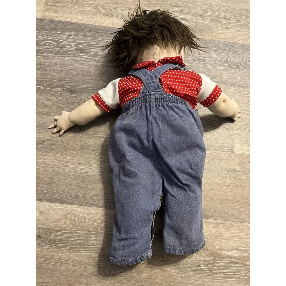 Vintage 80s Handmade Soft Sculpted Cloth Doll 24